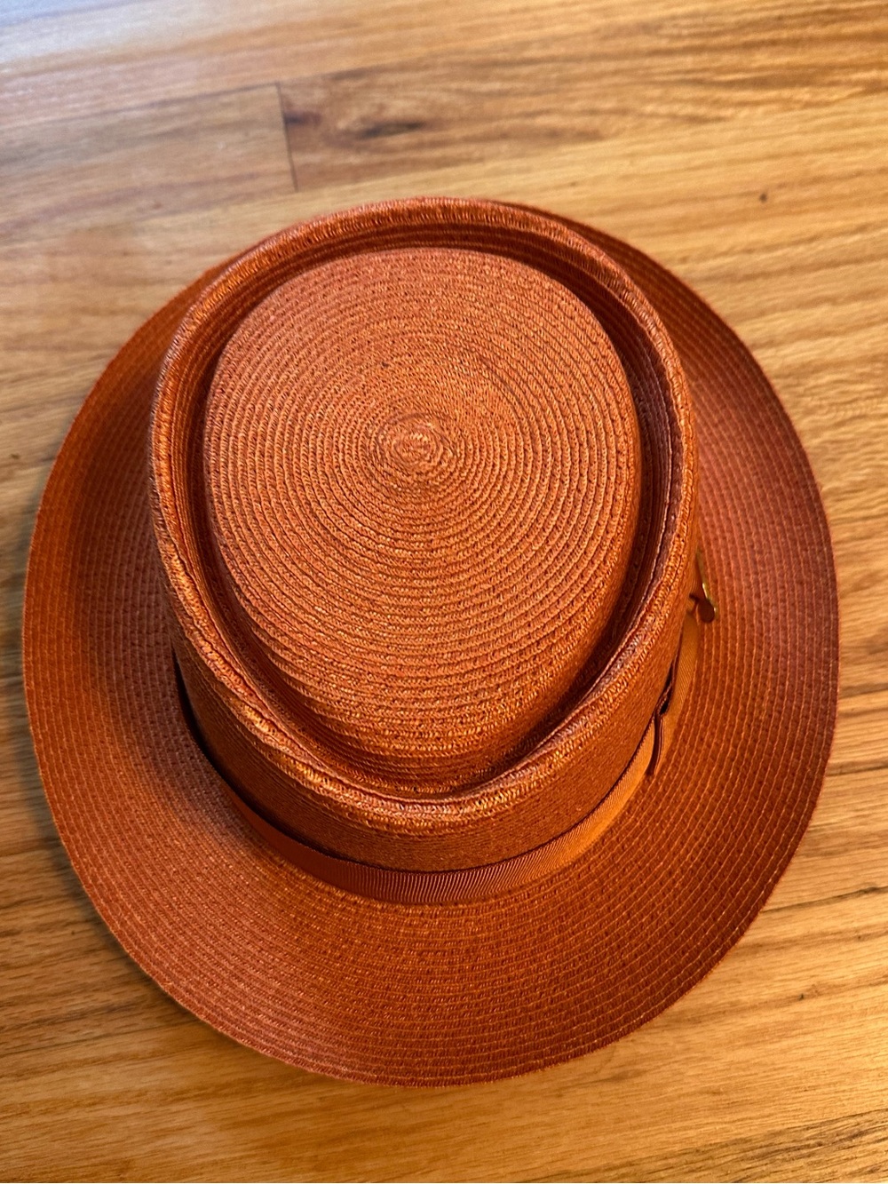 Biltmore straw pork pie hat